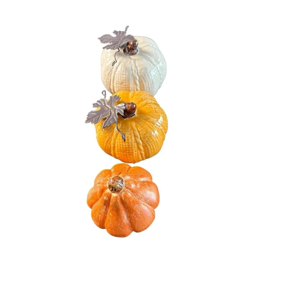 Ashland‎ Fall Mini Pumpkin Decor Set Ceramic Autumn Harvest